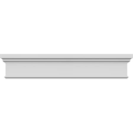 Ekena Millwork 112" Bottom Width x 117 1/4" Top Width x 13 3/4"H x 7/8"P Craftsman Crosshead CRH14X112ST